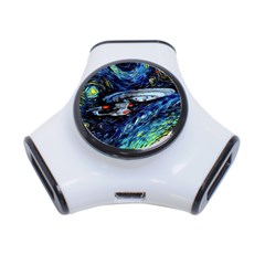 Star Ship Parody Art Starry Night 3-Port USB Hub