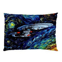 Star Ship Parody Art Starry Night Pillow Case (two Sides) by Modalart