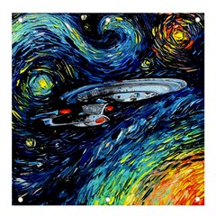 Star Ship Parody Art Starry Night Banner and Sign 4  x 4 