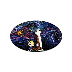 Cartoon Art Starry Night Van Gogh Sticker Oval (10 Pack) by Modalart