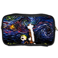 Cartoon Art Starry Night Van Gogh Toiletries Bag (one Side) by Modalart