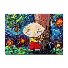 Cartoon Starry Night Vincent Van Gogh Sticker A4 (100 Pack)