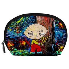 Cartoon Starry Night Vincent Van Gogh Accessory Pouch (large) by Modalart