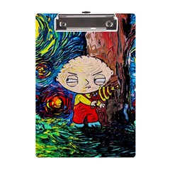 Cartoon Starry Night Vincent Van Gogh A5 Acrylic Clipboard by Modalart