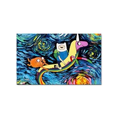 Adventure Time Art Starry Night Van Gogh Sticker (rectangular) by Modalart