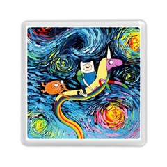 Adventure Time Art Starry Night Van Gogh Memory Card Reader (square) by Modalart