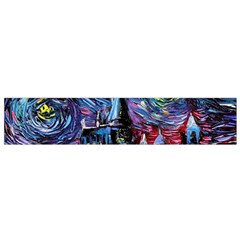 Castle Hogwarts Starry Night Print Van Gogh Parody Small Premium Plush Fleece Scarf