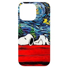 Dog House Vincent Van Gogh s Starry Night Parody Iphone 14 Pro Max Black Uv Print Case