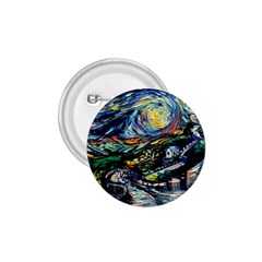 The Great Wall Nature Painting Starry Night Van Gogh 1 75  Buttons by Modalart