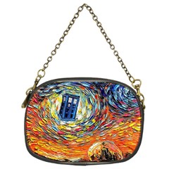 Tardis Starry Night Doctor Who Van Gogh Parody Chain Purse (two Sides) by Modalart