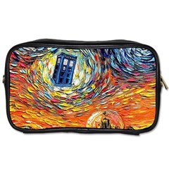 Tardis Starry Night Doctor Who Van Gogh Parody Toiletries Bag (one Side) by Modalart