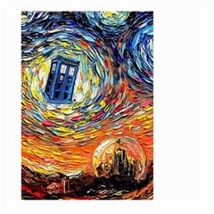 Tardis Starry Night Doctor Who Van Gogh Parody Large Garden Flag (two Sides) by Modalart