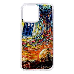 Tardis Starry Night Doctor Who Van Gogh Parody Iphone 14 Pro Max Tpu Uv Print Case by Modalart