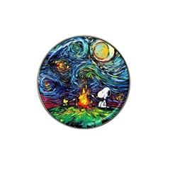 Dog Cartoon Starry Night Print Van Gogh Parody Hat Clip Ball Marker