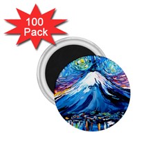 Mount Fuji Art Starry Night Van Gogh 1 75  Magnets (100 Pack)  by Modalart