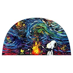 Dog Cartoon Starry Night Print Van Gogh Parody Anti Scalding Pot Cap