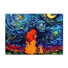 Lion Art Starry Night Van Gogh Sticker A4 (10 Pack) by Modalart