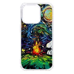 Dog Cartoon Starry Night Print Van Gogh Parody Iphone 14 Pro Tpu Uv Print Case by Modalart