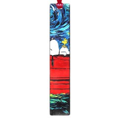 Red House Dog Cartoon Starry Night Large Book Marks by Modalart