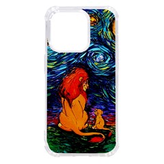 Lion Art Starry Night Van Gogh Iphone 14 Pro Tpu Uv Print Case by Modalart