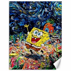 Art Cartoon Starry Night Van Gogh Canvas 12  X 16  by Modalart