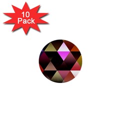 Abstract Geometric Triangles Shapes 1  Mini Buttons (10 Pack)  by Pakjumat