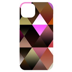 Abstract Geometric Triangles Shapes Iphone 14 Plus Black Uv Print Case by Pakjumat