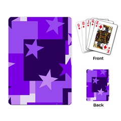 Purple Stars Pattern Shape Playing Cards Single Design (rectangle) by Pakjumat