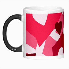 Pink Hearts Pattern Love Shape Morph Mug by Pakjumat