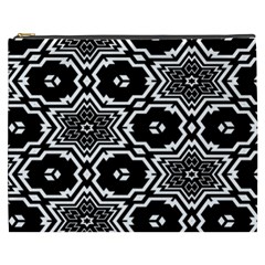 Black And White Pattern Background Structure Cosmetic Bag (xxxl) by Pakjumat