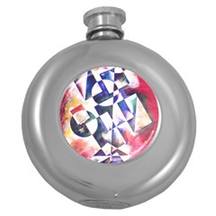 Abstract Art Work 1 Round Hip Flask (5 Oz) by mbs123