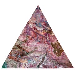 Blended Rivers Wooden Puzzle Triangle by kaleidomarblingart