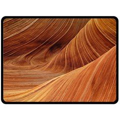 Sandstone The Wave Rock Nature Red Sand Fleece Blanket (large) by Amaryn4rt