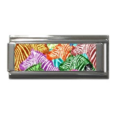 Zebra Colorful Abstract Collage Superlink Italian Charm (9mm) by Amaryn4rt