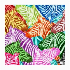 Zebra Colorful Abstract Collage Medium Glasses Cloth (2 Sides) by Amaryn4rt