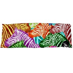Zebra Colorful Abstract Collage Body Pillow Case (dakimakura) by Amaryn4rt