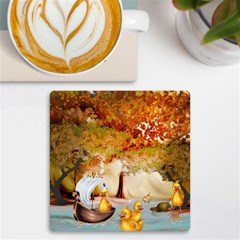 Art Kuecken Badespass Arrangemen UV Print Square Tile Coaster 