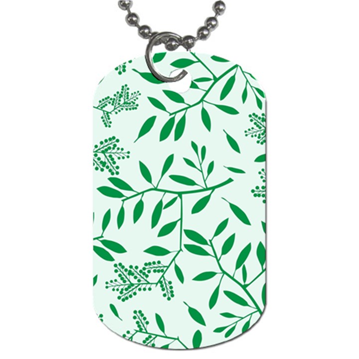 Leaves Foliage Green Wallpaper Dog Tag (One Side)