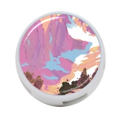 Pink Mountains Grand Canyon Psychedelic Mountain 4-port Usb Hub (one Side) by Modalart