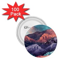 Adventure Psychedelic Mountain 1 75  Buttons (100 Pack)  by Modalart