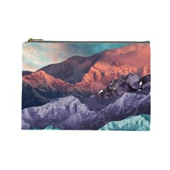 Adventure Psychedelic Mountain Cosmetic Bag (large) by Modalart