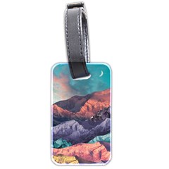 Adventure Psychedelic Mountain Luggage Tag (two Sides) by Modalart