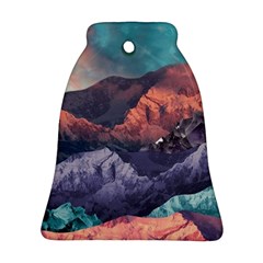 Adventure Psychedelic Mountain Ornament (bell) by Modalart