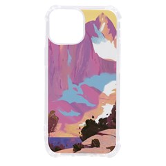 Pink Mountains Grand Canyon Psychedelic Mountain Iphone 13 Mini Tpu Uv Print Case by Modalart