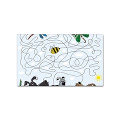 Dog Puzzle Maze Bee Butterfly Sticker (rectangular) by Modalart