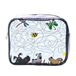 Dog Puzzle Maze Bee Butterfly Mini Toiletries Bag (One Side) Front