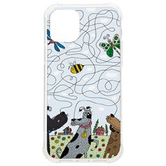 Dog Puzzle Maze Bee Butterfly Iphone 12/12 Pro Tpu Uv Print Case by Modalart