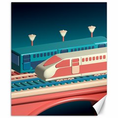 Bridge Transportation Train Toys Canvas 8  X 10  by Modalart