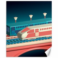 Bridge Transportation Train Toys Canvas 11  X 14  by Modalart