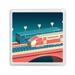 Bridge Transportation Train Toys Memory Card Reader (square) by Modalart